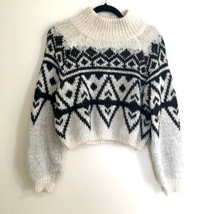 Hollister Fair Isle Cropped Sweater